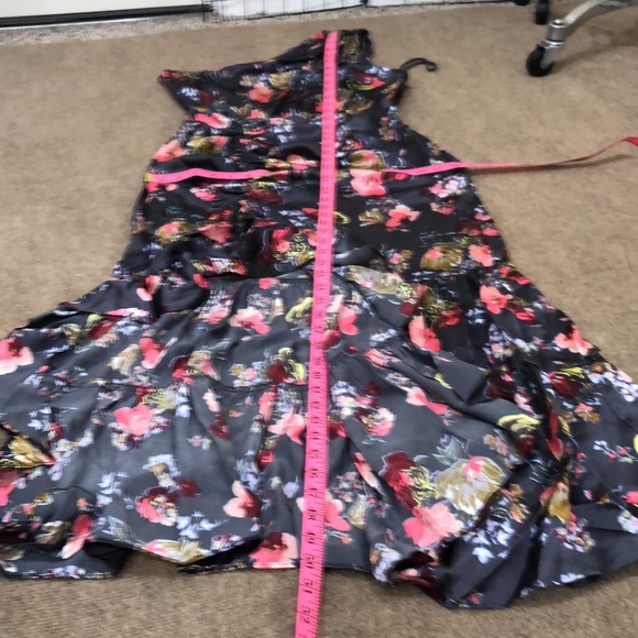 NWOT Cinq A Sept Kayleigh Midi Dress Size 4 Graphite Dark Gray Silk Floral Print - Picture 10 of 10